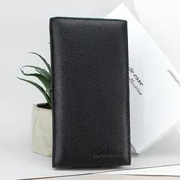 Портмоне мужское кожаное De Esse LC89259-H1 вертикальное черное