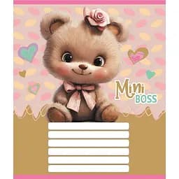 Зошит учнівський "Міні ведмедики" Leader 012-510157C-1 в косу лінію, 12 аркушів (959051)