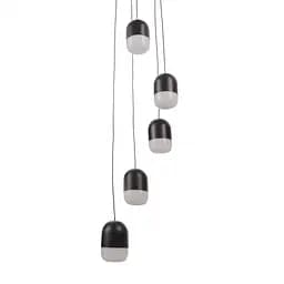 Люстра підвісна Brille в спальню LED 35W NW BK (BR-01 674S/5) - мініатюра 3