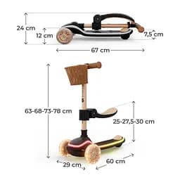 Самокат 2-в-1 Kinderkraft Raket Up Beige (KRRAUP00BEG0000) - мініатюра 5