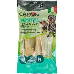 Ласощі для собак Camon Dental Snak Зубна щітка з рисовим крохмалем та подрібненим рисом 74 г