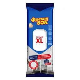 Серветки Фрекен Бок господарчі вологі Універсальні з антибактеріальним ефектом з клапаном ХL 100 шт. 6 шт. /    ящ