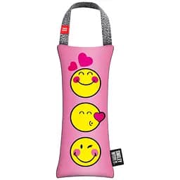 Игрушка для собак Waudog Fun с пищалкой Смайлики на розовом S