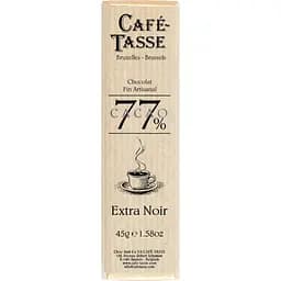 Чорний шоколад Cafe-Tasse з какао-бобами екстра 77% 45 г