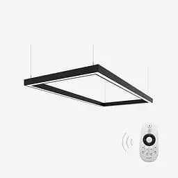 Димуємий світлодіодний світильник X-LED 120Вт прямокутник чорний (840x440x43)