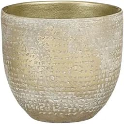Кашпо Edelman Carrie pot round 20 см шампань-металлик (1133436)