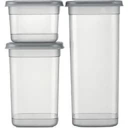 Набір контейнерів для зберігання продуктів Freshlife квадратні 3 шт. 0.6 л, 1.25 л, 1.9 л (D-413 03)