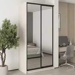 Шкаф-купе двухдверный MebelStar Стандарт BG 2 Зеркала 120x45x240 см Кашемир (MBS-10311)