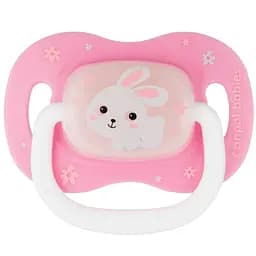 Пустушка силіконова симетрична Canpol babies Bunny & Company Кролик 6-18 міс. рожевий (23/269_pin)