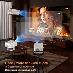 Мультимедійний смарт проектор з автофокусом Magcubic HY450 MAX 1080P 2/16 Гб 1100 ANSI Android 14 - мініатюра 7