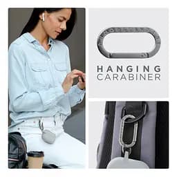 Силіконовий чохол для навушників Apple AirPods Pro 2 2022, Hang Case, люмінесцентний, ультратонкий захисний кейс товщиною 2 мм, захист від подряпин, пилу та ударів, компактний, з карабіном для кріплення, ArmorStandart (ARM68592) - мініатюра 6