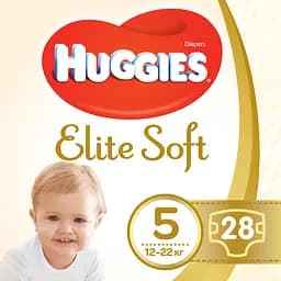Підгузки Huggies Elite Soft 5 (12-22 кг), 28 шт.