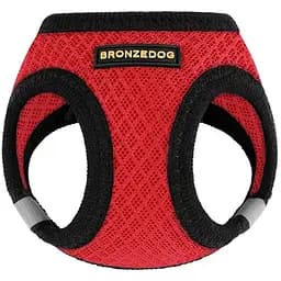 Шлея для собак Bronzedog Mesh Vest, розмір 4XS, 20х24 см, червона - мініатюра 2
