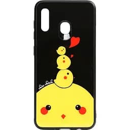 Чохол-накладка Toto Cartoon Print Glass Case Samsung Galaxy A20/A30 Chicken Chick