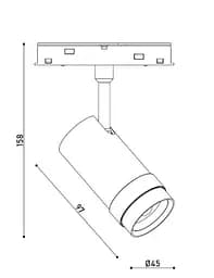Світильник магнітний трековий Kloodi KDMG-FOCUS45 12W 3K BK - мініатюра 2