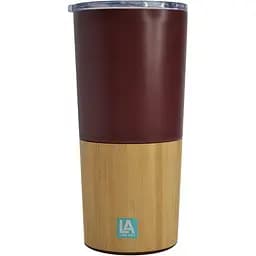 Термокружка Line Art Mao 500 мл темно-коричнева з бамбуковим (20201LA-19)