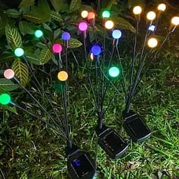 Набір садових світильників 2шт. на сонячній батареї RGB 70см - мініатюра 5