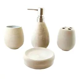 Набор для ванной комнаты керамический белый 23х27.5х9 см