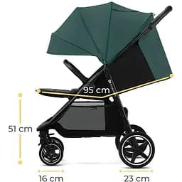 Прогулянкова коляска Kinderkraft Route Platinum Grey сіра (00-00305124) - мініатюра 19