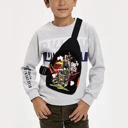 Сумка через плече дитяча Аніме One Piece 29х17 см сумка слінг для хлопчика (02310)