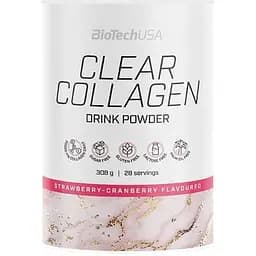 Колаген BioTech Clear Collagen Drink Powder, 308 грам - Журавлина-полуниця