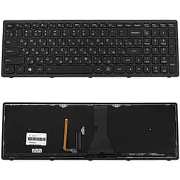 Клавіатура для ноутбука LENOVO (Flex 15, Flex 15D, G500s, G505s, S510p) rus, black, black frame, підсвічування клавіш - мініатюра 2