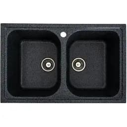 Кухонна мийка Platinum 7950 Equatoria гранітна глянцева з кріпленням 79x50 см графітова (000035784)