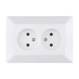 Розетка EXEN Odak подвійна врізна білий
