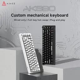 Ігрова механічна дротова клавіатура Ajazz Ak690 / 68 клавіш / Hot-Swap / RGB / Melard Switch MC / Black - мініатюра 4