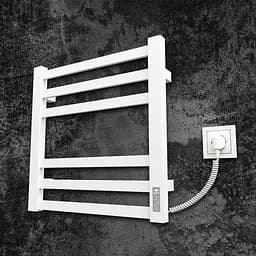 Електрична рушникосушарка Kosser Герда 500x500 ER тайм. білий ДГ01ERW, Білий матовий, Праве