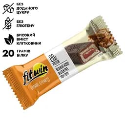 Протеїновий батончик FitWin Protein Bar 33%, 60 грам з начинкою - Арахіс-карамель - мініатюра 2