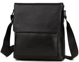 Сумка-месенджер шкіряна Tiding Bag Чорна