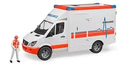 Машинка Bruder МВ Sprinter Швидка допомога, з фігуркою водія (02536)