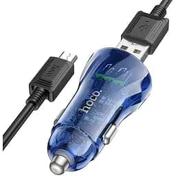 Автомобильное зарядное устройство Hoco Z47 Micro 2 x USB-A QC3.0 20 Вт синий