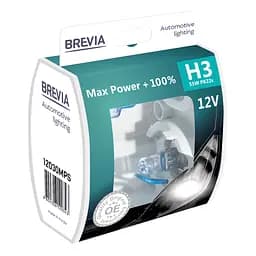 Галогенова лампа Brevia H3 12V 55W PK22s Max Power +100% S(12030MPS)