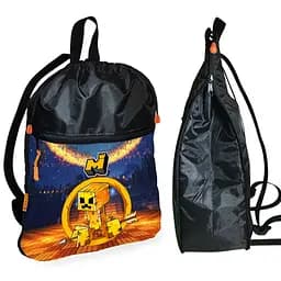 Рюкзак-мішок для взуття, спортивної форми Майнкрафт «Minecraft» дитяча сумка для змінки з розширювачем (01280)