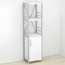 Етажерка 3/34 Ferrum-decor Серії Конект із тумбою 144x34x28 Сірий ДСП Білий (FRD-104435)