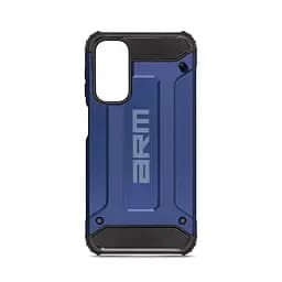 Чехол для Samsung Galaxy A24 4G (A245), Panzer, синий, противоударный, бронированный, милитари, панель-накладка, защита всего корпуса, защита дисплея и камеры, термополиуретан (TPU) + поликарбонат (PC), ArmorStandart (ARM70801)
