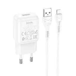 Адаптер мережевий HOCO Lightning cable single port charger set C96A чорний - мініатюра 10