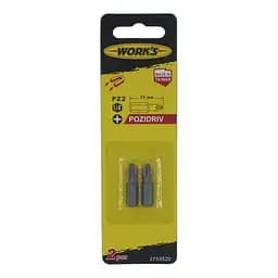 Набор битов Work's PZ2 x 25 мм 2 шт. (87870)