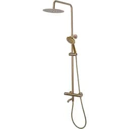 Душовя система Rea Lungo з термостатом та виливом brushed gold REA-P6604, Золотий