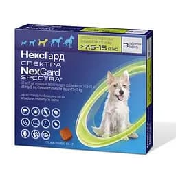 Таблетки Boehringer Ingelheim NexGard Spectra против паразитов для собак M 7.5-15 кг