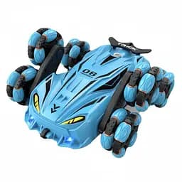 Радіокерована трюкова машина-всюдихід JD 155-13 A-02, з парогенератором та підсвічуванням, акумулятор 3.7V, пульт 2.4GHz, синя