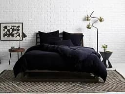 Простирадло класичне 216х240 см мікрофібра чорного кольору 327692