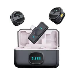 Бездротовий петличний мікрофон із зарядним кейсом ArmorStandart ASM4 2in1 USB type-C black(ARM88480)