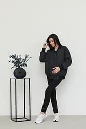 Бомбер для вагітних демісезонний Knoxville розмір XXL-3XL Lullababe Чорний - мініатюра 2