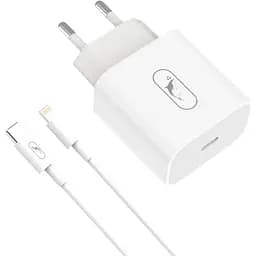 Зарядний пристрій Sky Dolphin SC38T White та кабель Lightning