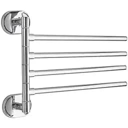 Тримач для рушника поворотний Zerix AFB-0114 ZX5046 4 планки Хром