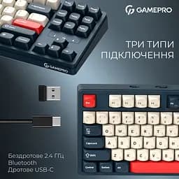 Клавіатура бездротова GamePro Asgard Ragnar Keychron Super Red Switch Blue (MK285BL) - мініатюра 6