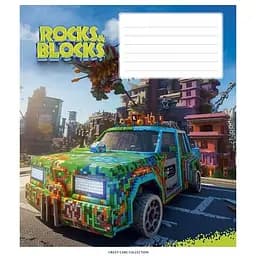 Тетрадь общая Школярик Star Rocks&Blocks в клетку 12 листов 30 шт. (012-3280K)